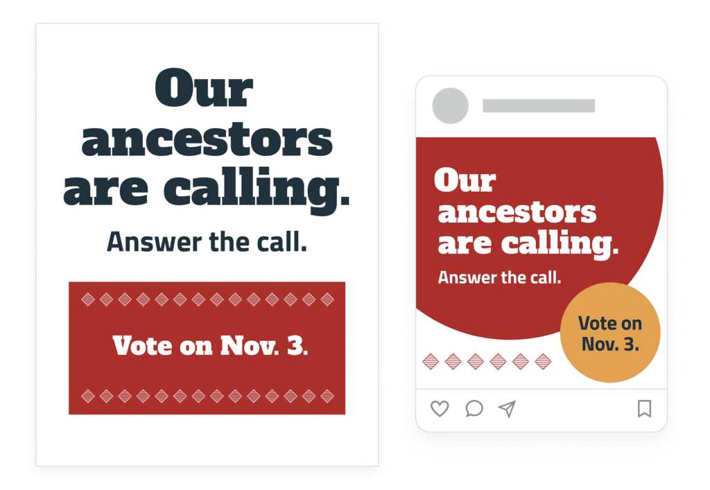 Thumbnail of Our Ancestors Are Calling flyer and social graphic