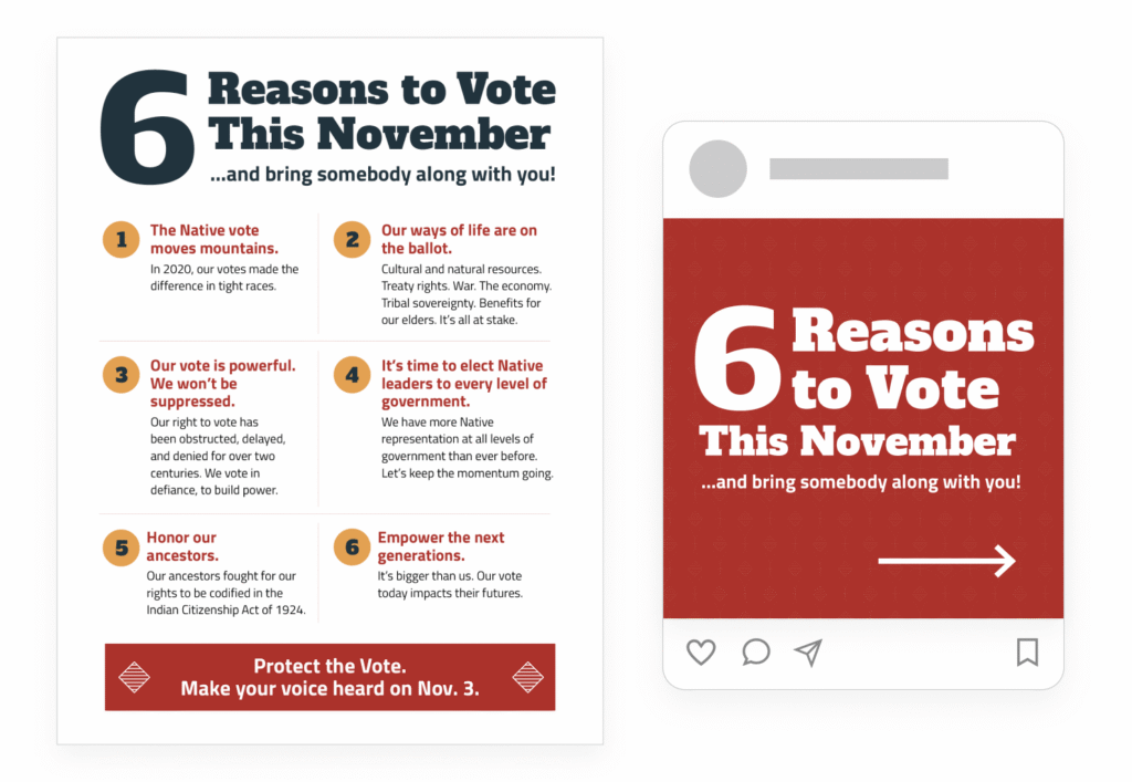 thumbnail of 6 Reasons to Vote This November flyer and social graphic