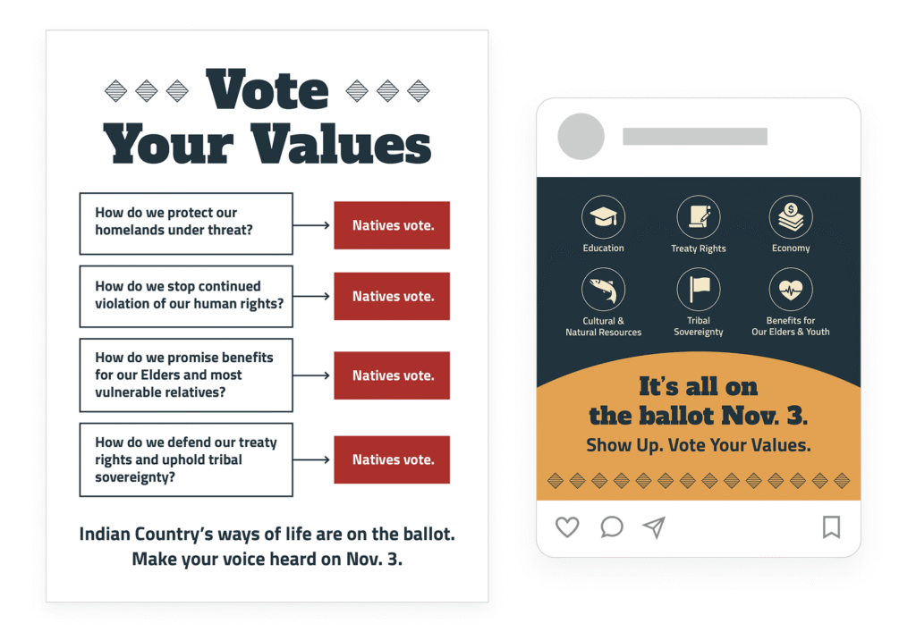 Thumbnail of Vote Your Values flyer and social graphic